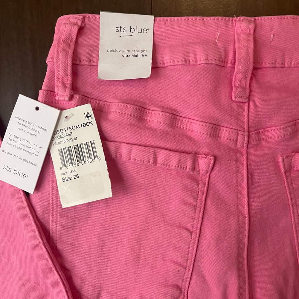 NWT STS Blue Ultra High rise croped Pink jeans 26 - Picture 9 of 10
